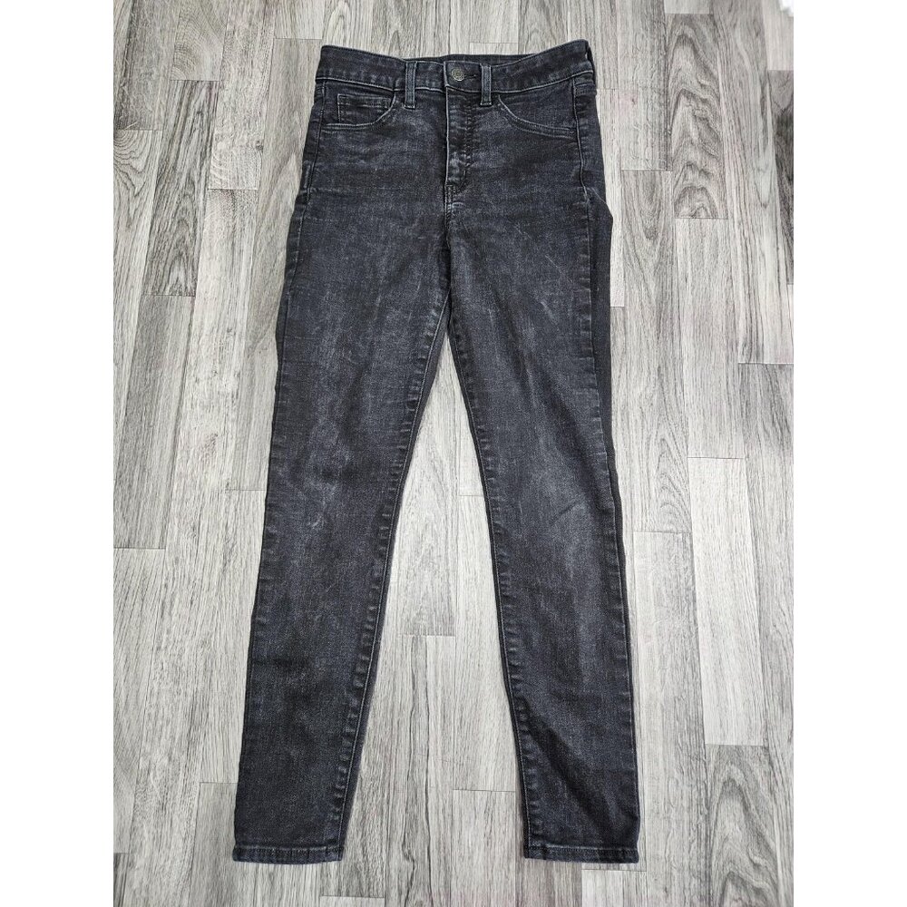 GAP Universal Jegging High Rise Jeans Womens 28 / 6 Regular Washed Black Stretch
